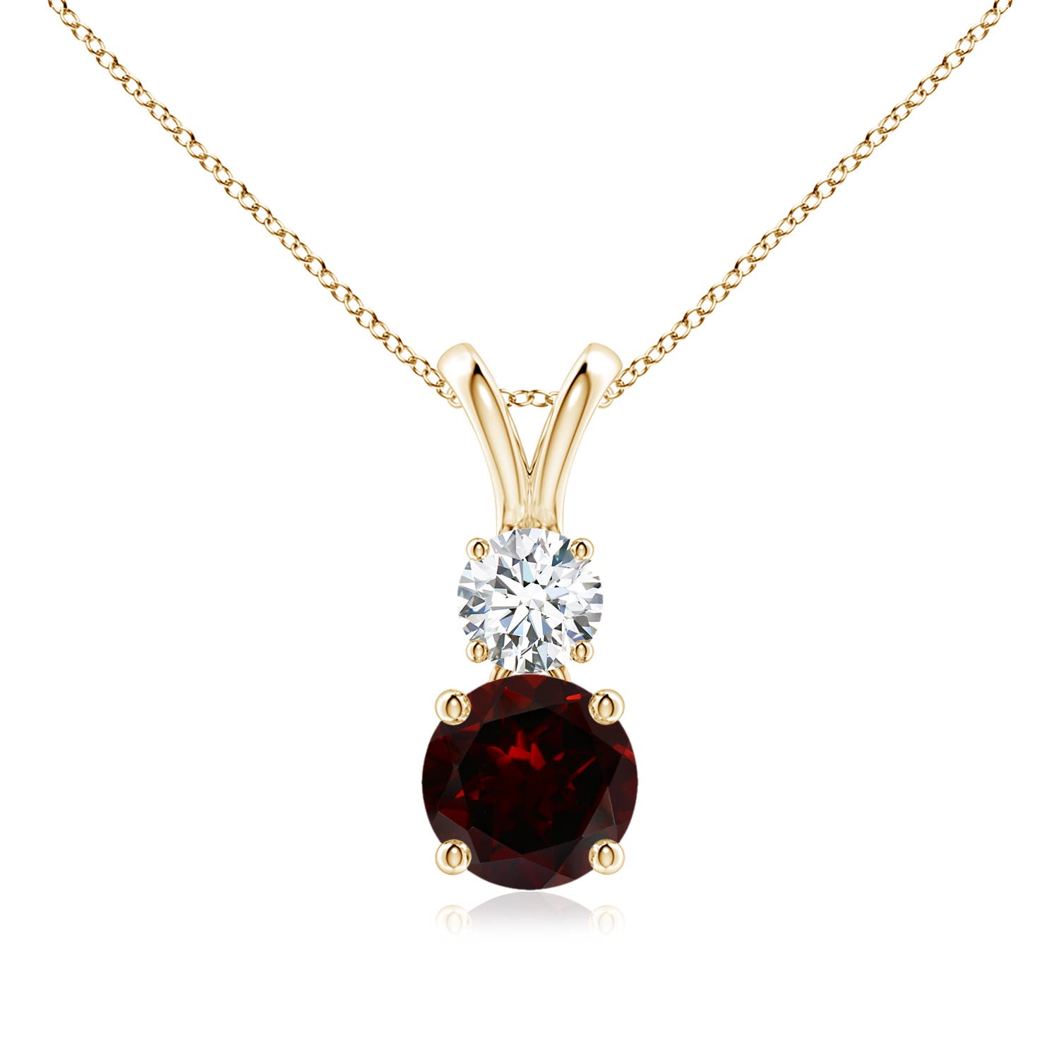 A - Garnet / 1.23 CT / 14 KT Yellow Gold