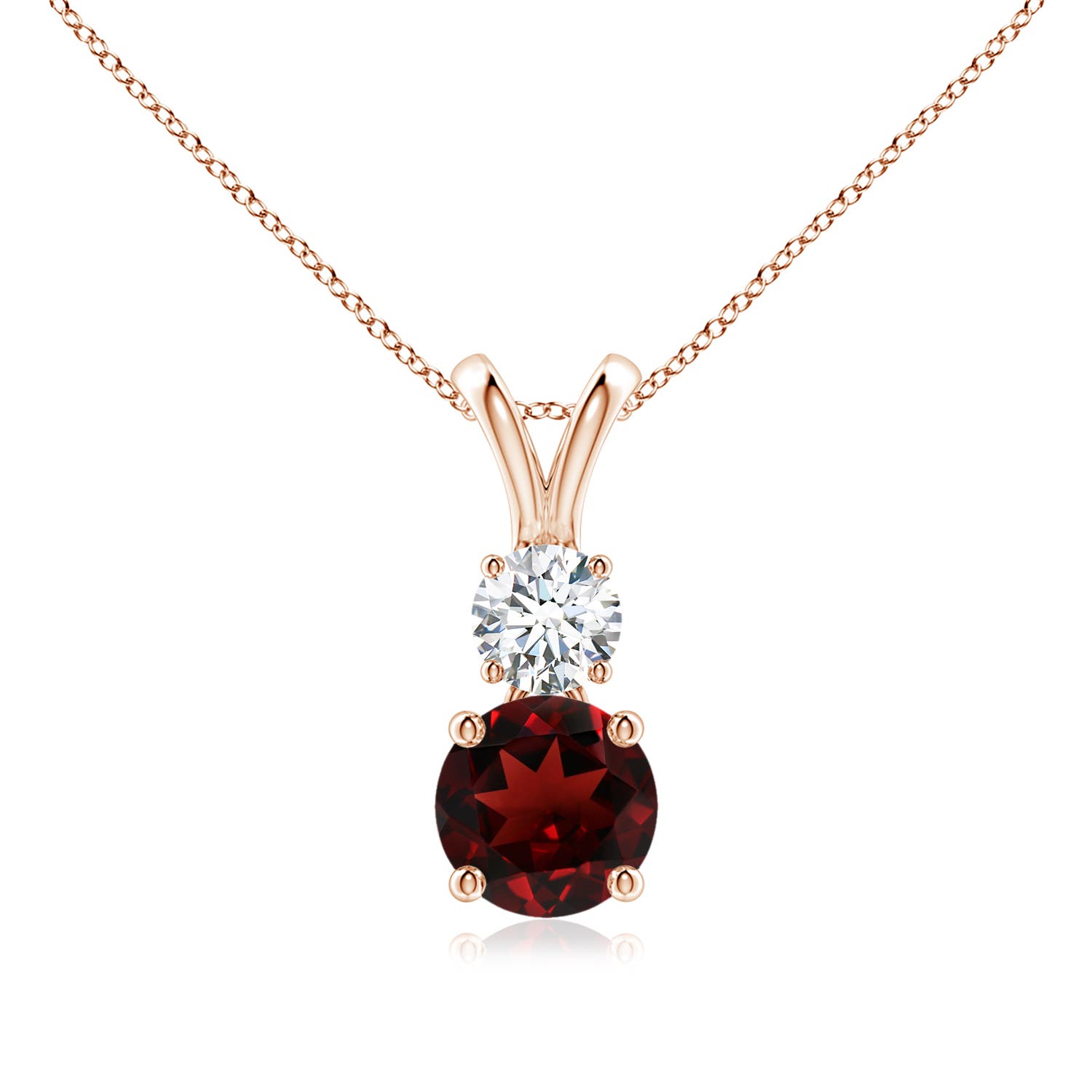 AAA - Garnet / 1.23 CT / 14 KT Rose Gold