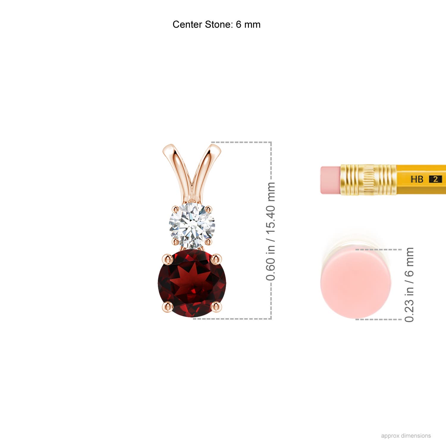 AAA - Garnet / 1.23 CT / 14 KT Rose Gold