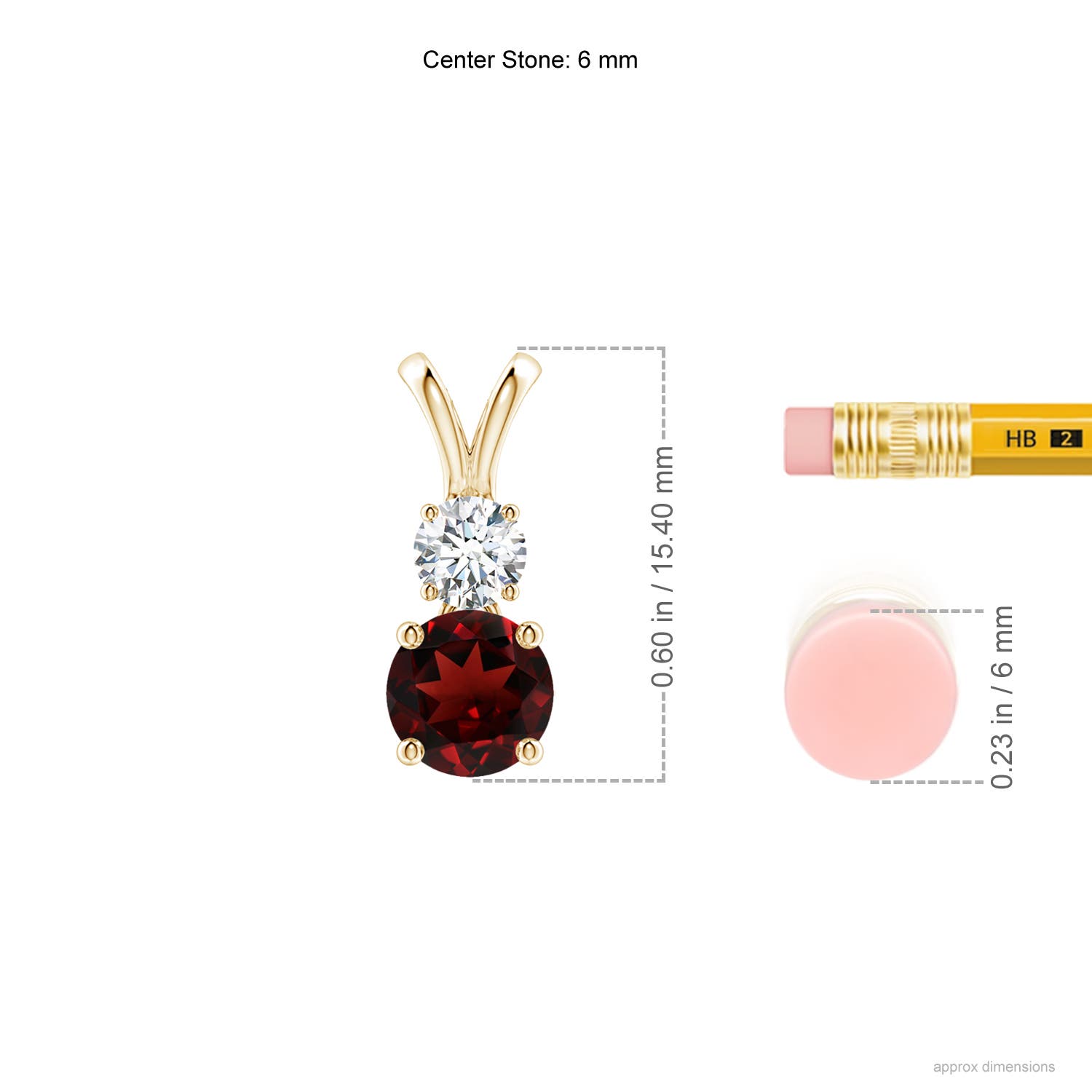 AAA - Garnet / 1.23 CT / 14 KT Yellow Gold