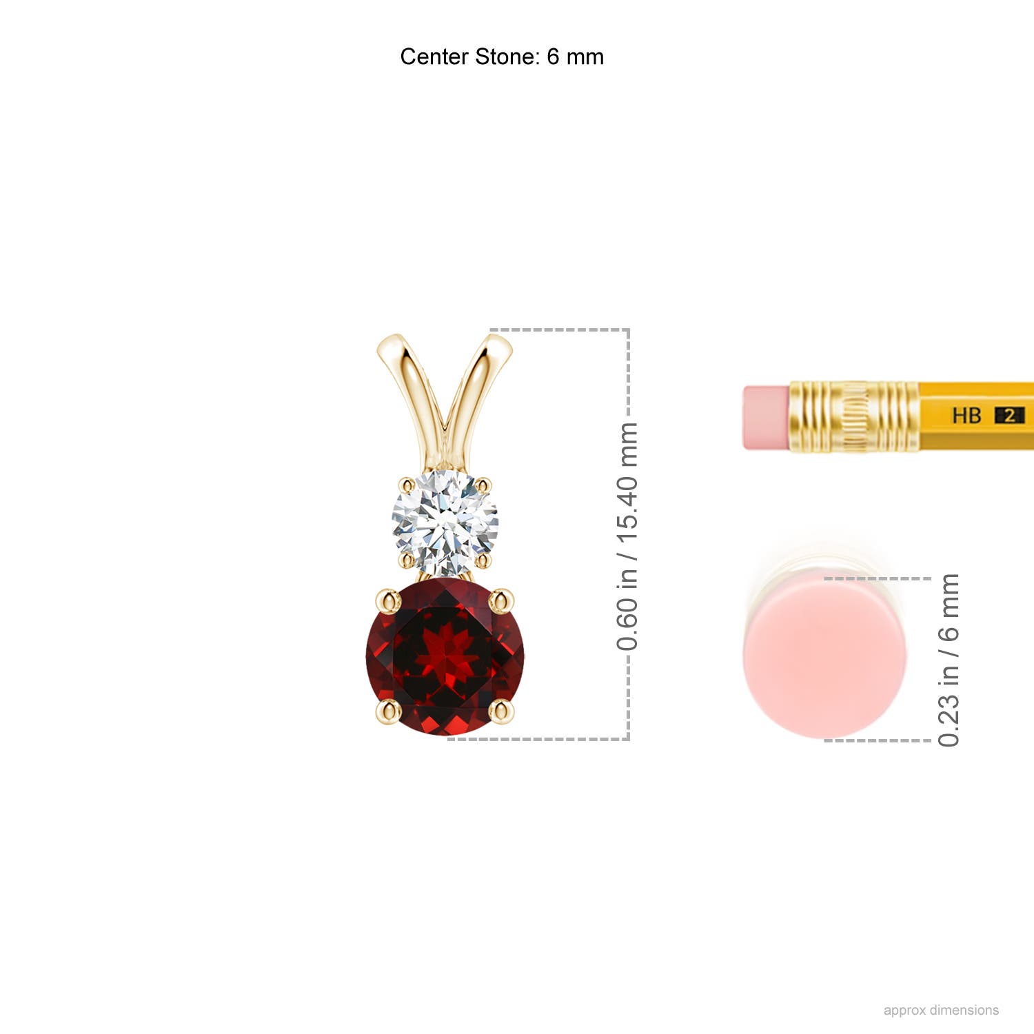 AAAA - Garnet / 1.23 CT / 14 KT Yellow Gold