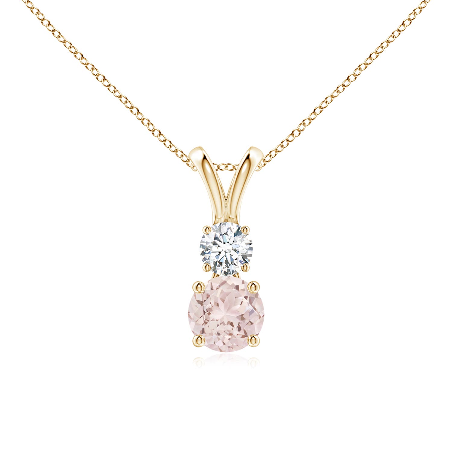 A - Morganite / 0.58 CT / 14 KT Yellow Gold