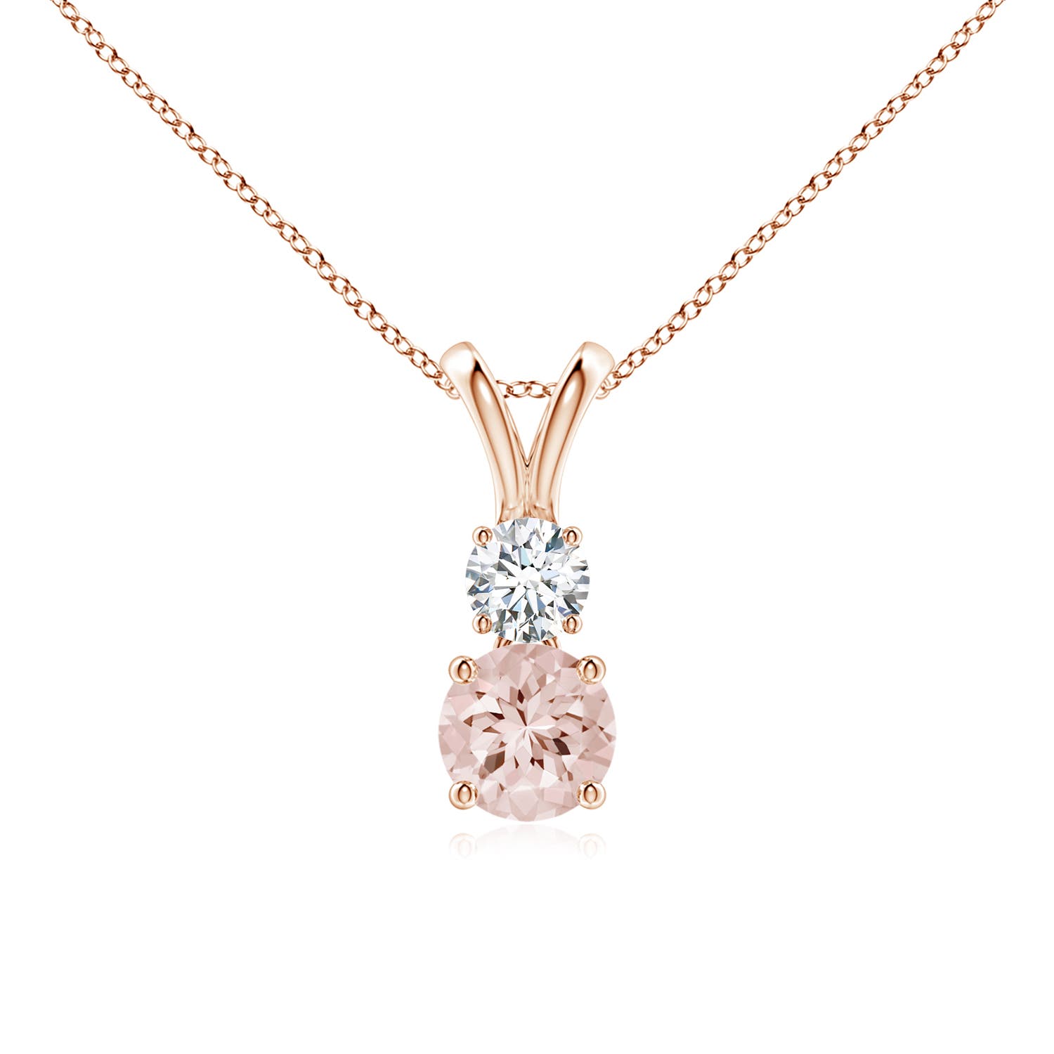 AA - Morganite / 0.58 CT / 14 KT Rose Gold