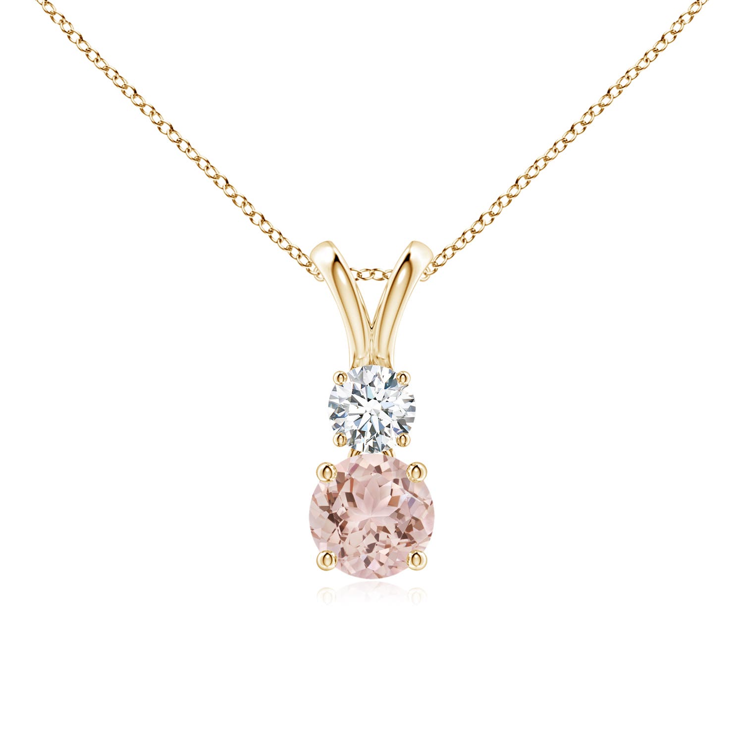 AAA - Morganite / 0.58 CT / 14 KT Yellow Gold