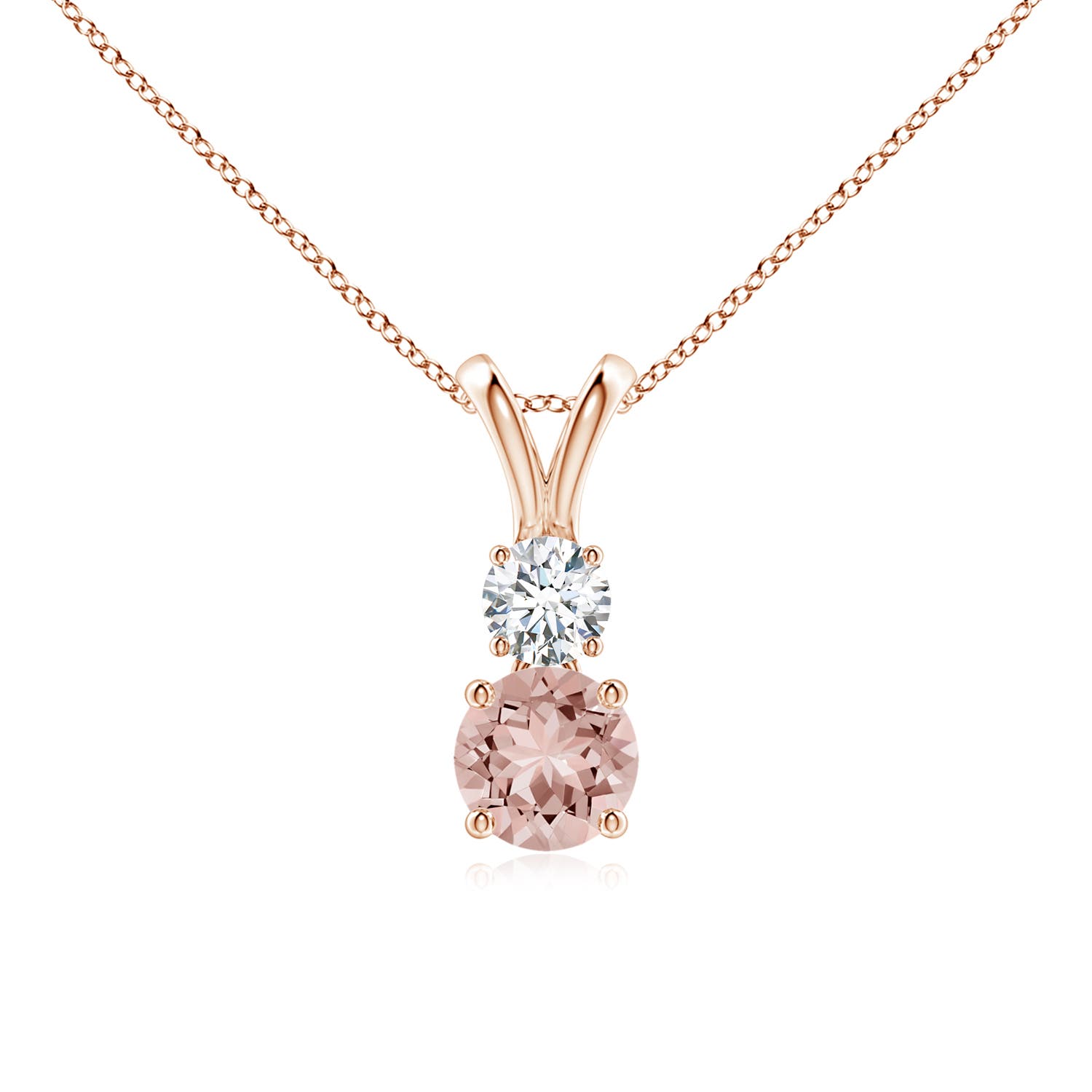 AAAA - Morganite / 0.58 CT / 14 KT Rose Gold