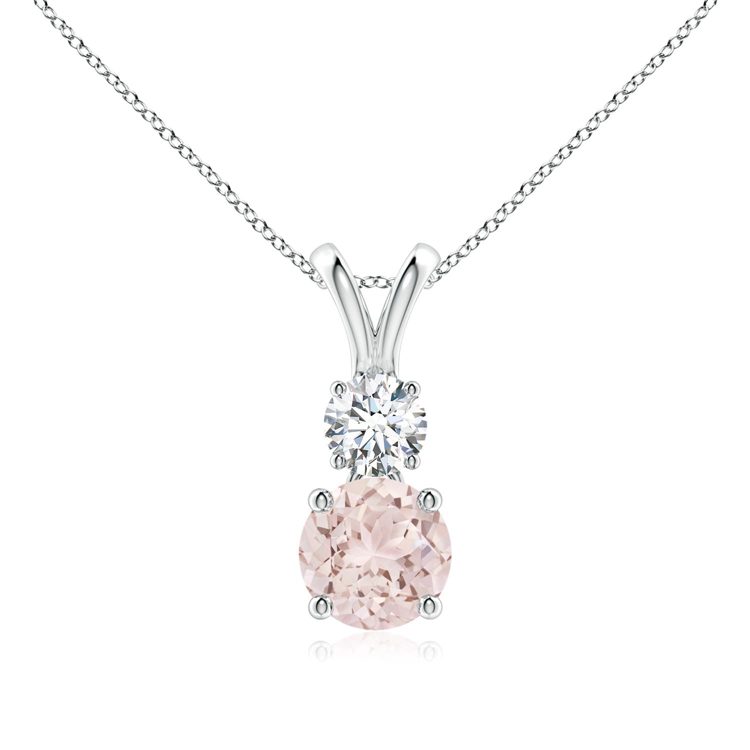 A - Morganite / 0.93 CT / 14 KT White Gold