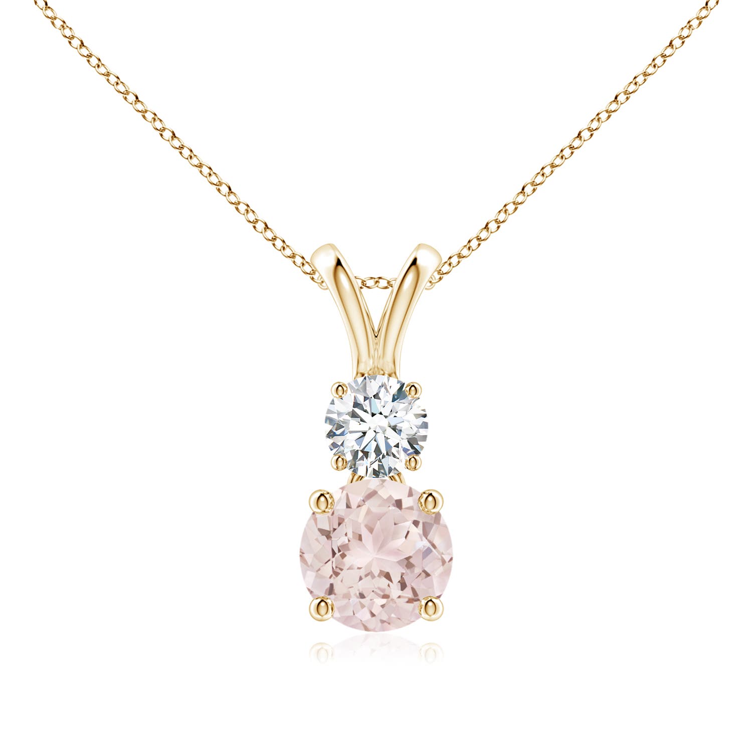 A - Morganite / 0.93 CT / 14 KT Yellow Gold