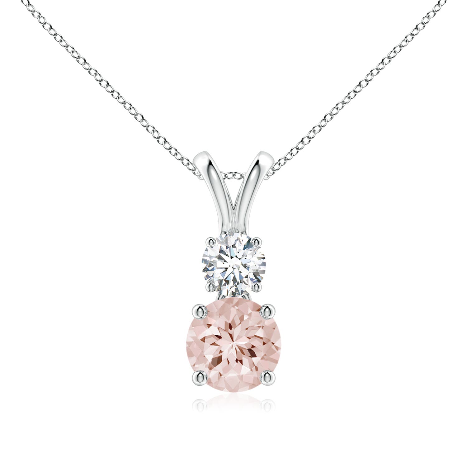 AA - Morganite / 0.93 CT / 14 KT White Gold