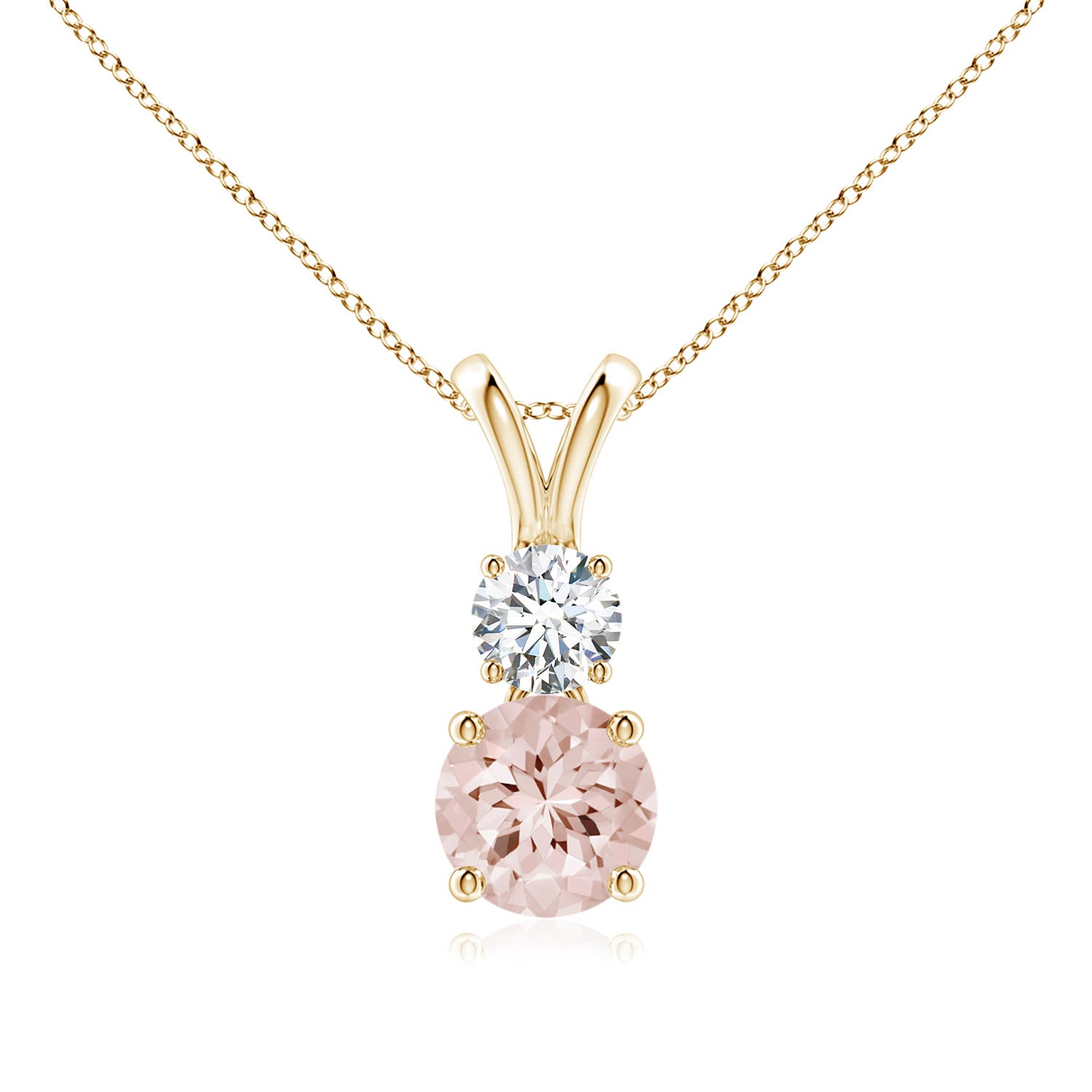 AA - Morganite / 0.93 CT / 14 KT Yellow Gold