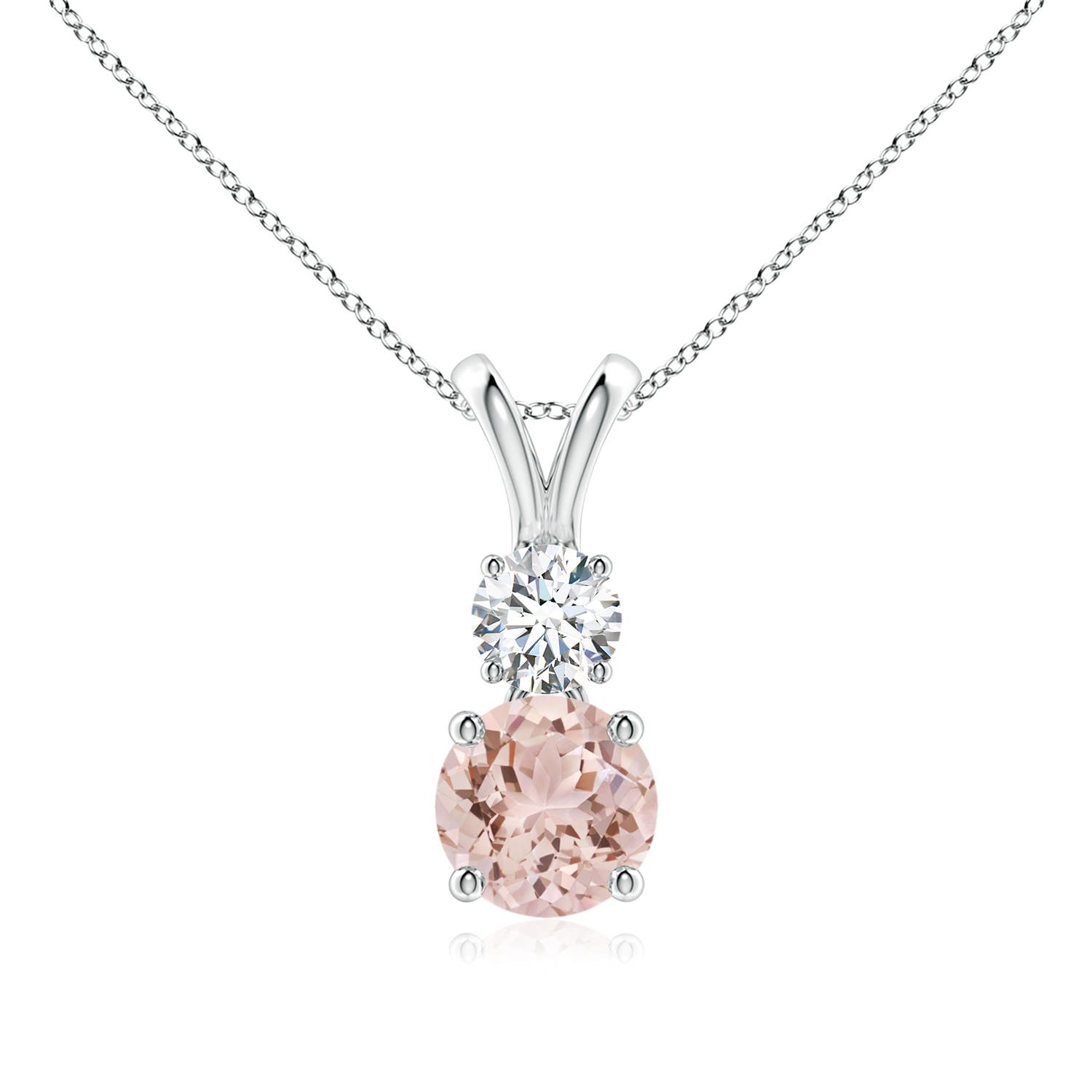 AAA - Morganite / 0.93 CT / 14 KT White Gold