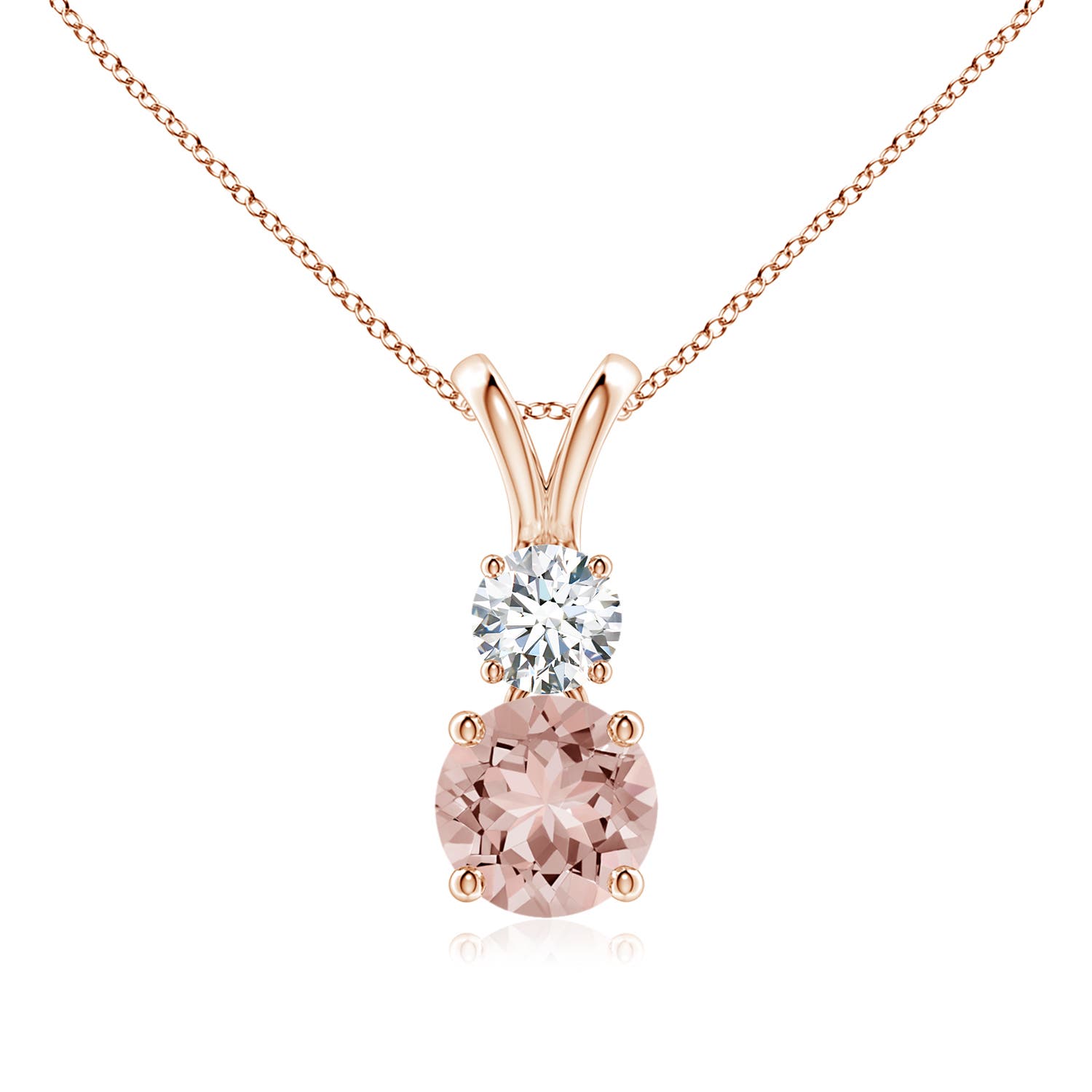 AAAA - Morganite / 0.93 CT / 14 KT Rose Gold