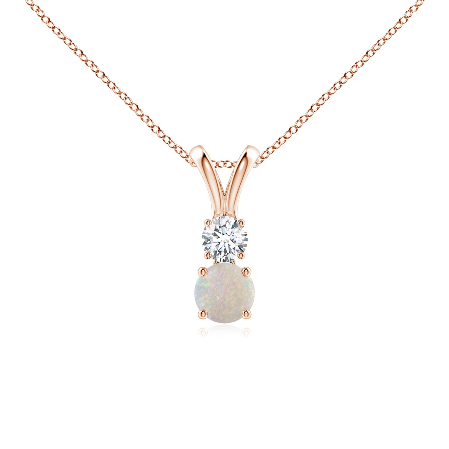 AA - Opal / 0.27 CT / 14 KT Rose Gold