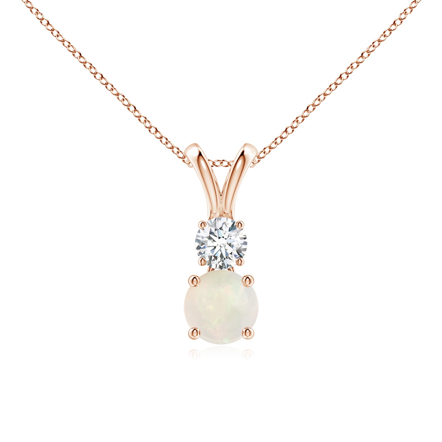 A - Opal / 0.49 CT / 14 KT Rose Gold