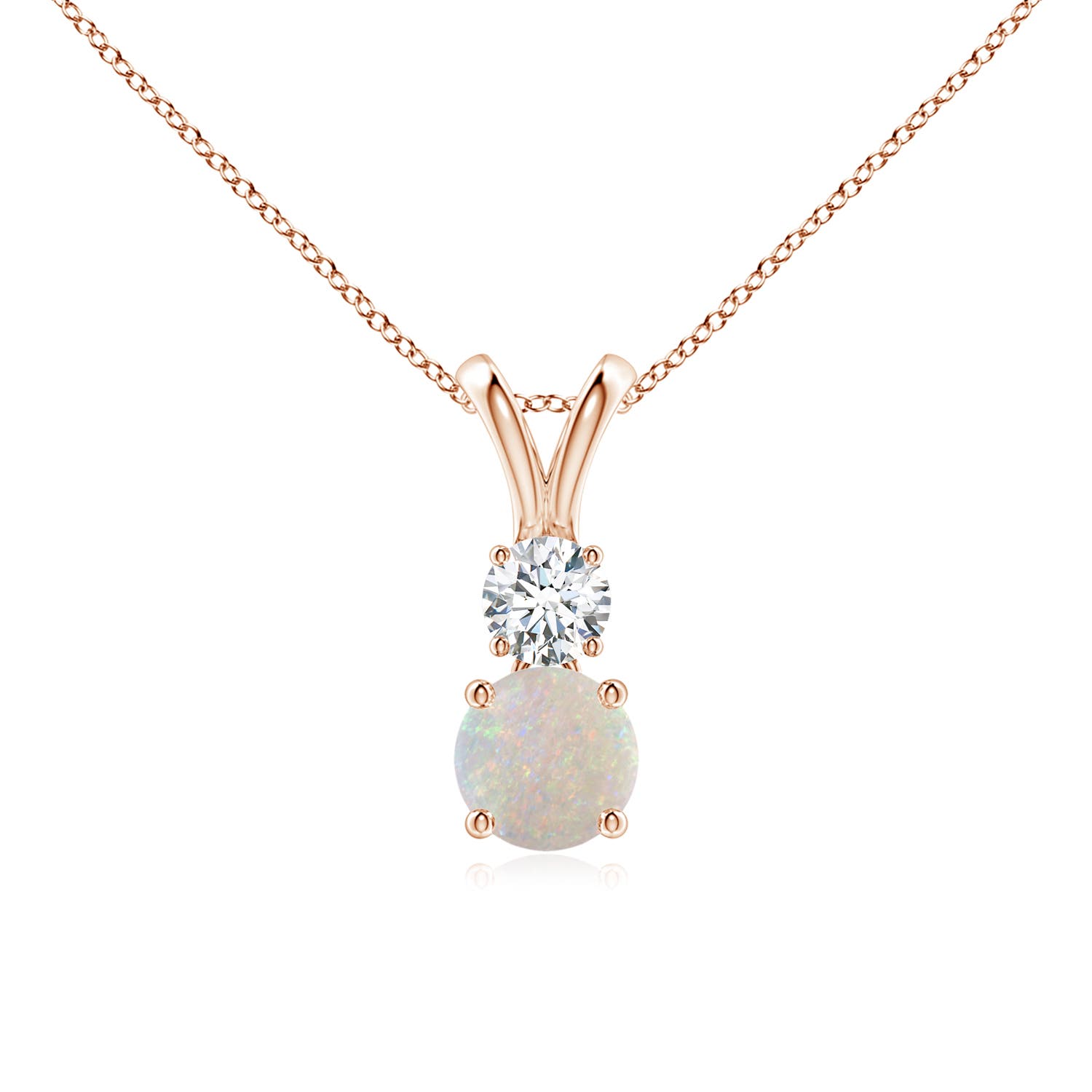 AA - Opal / 0.49 CT / 14 KT Rose Gold