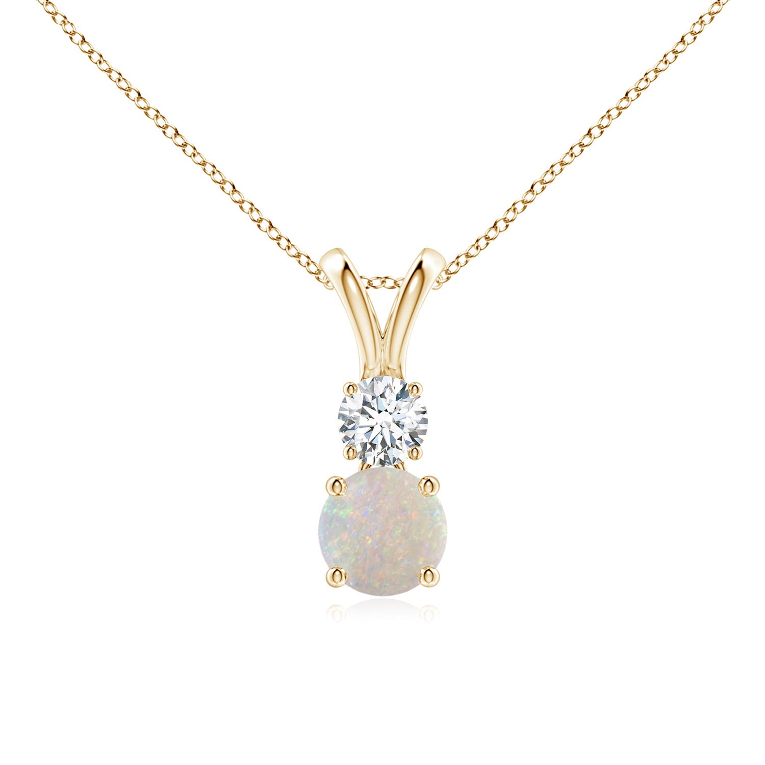 AA - Opal / 0.49 CT / 14 KT Yellow Gold