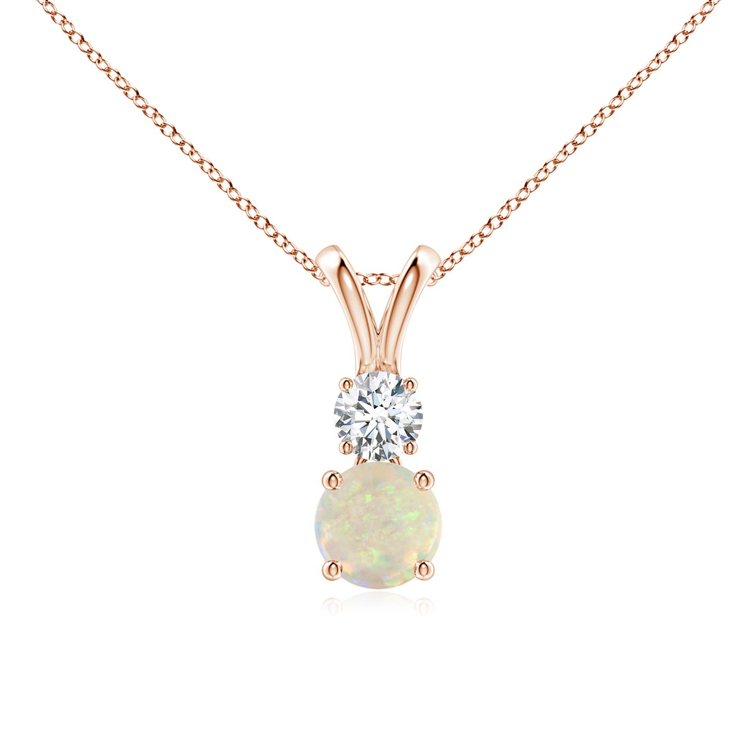 AAA - Opal / 0.49 CT / 14 KT Rose Gold