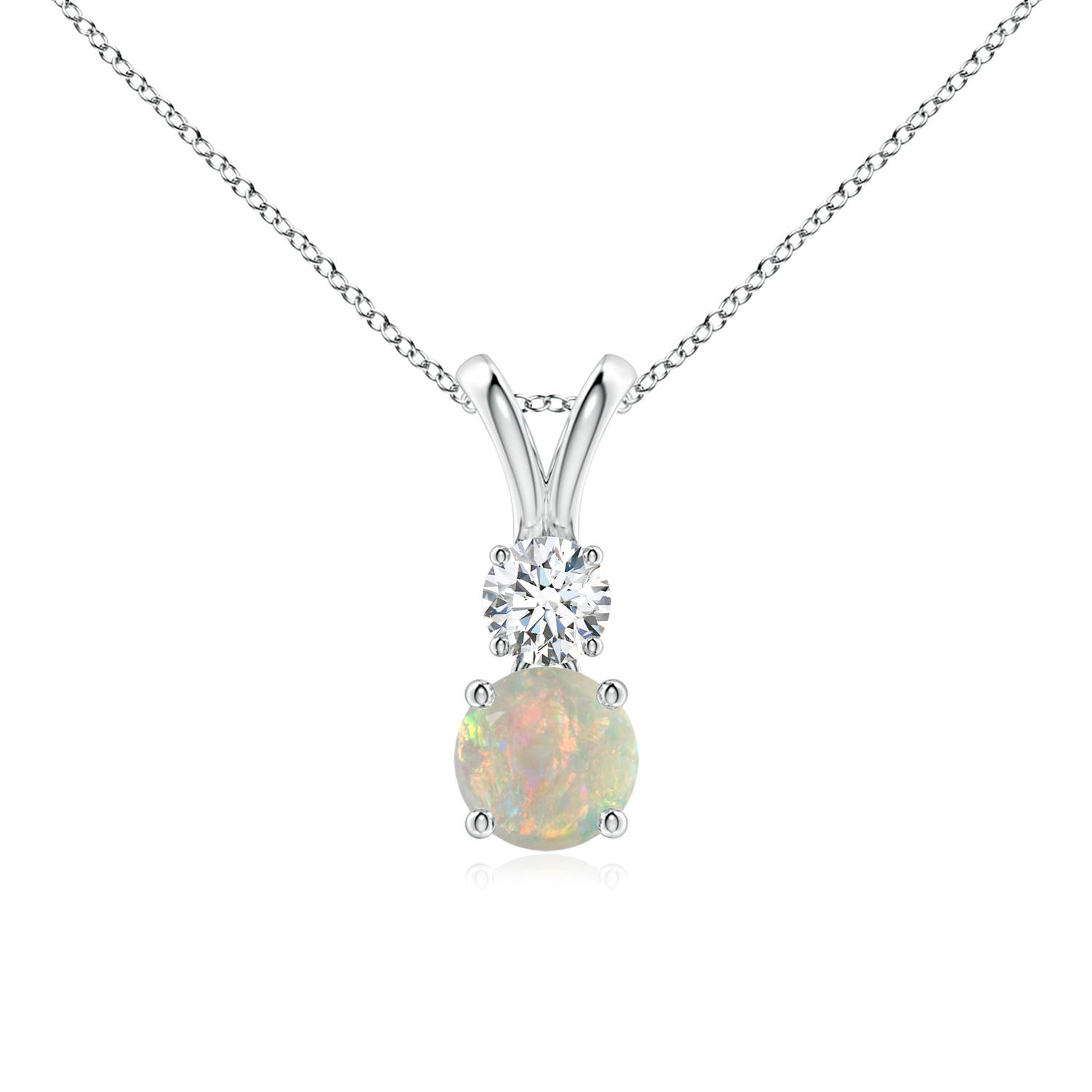 AAAA - Opal / 0.49 CT / 14 KT White Gold