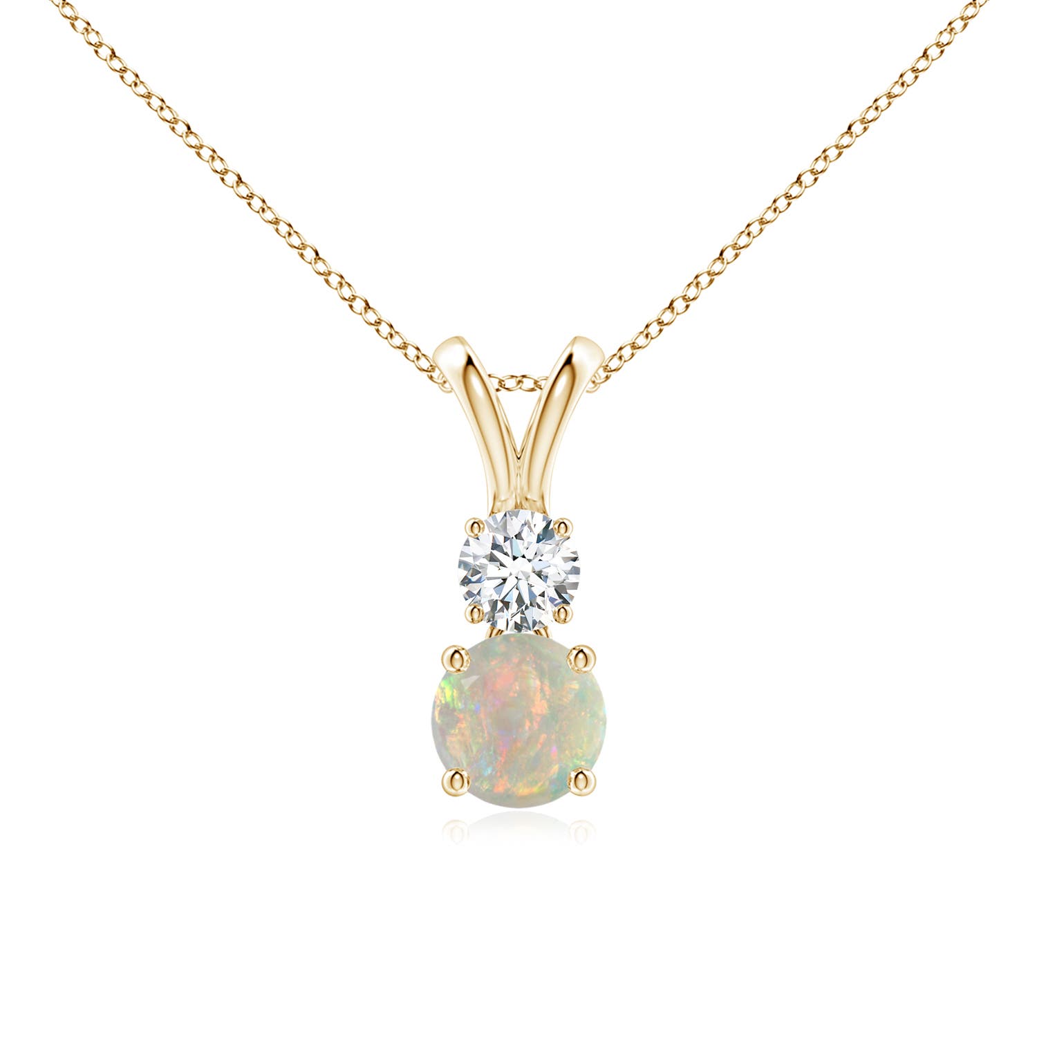 AAAA - Opal / 0.49 CT / 14 KT Yellow Gold