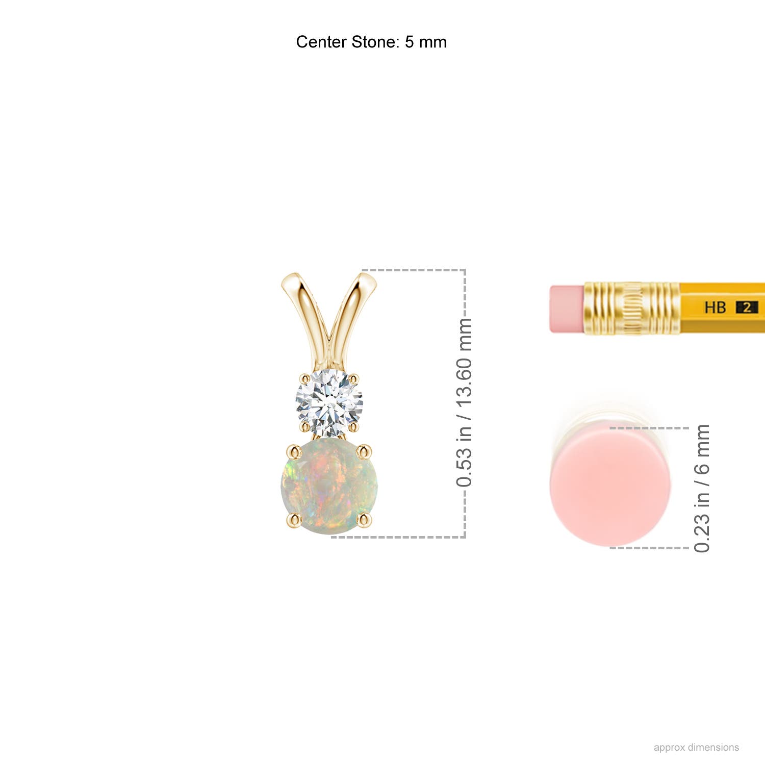 AAAA - Opal / 0.49 CT / 14 KT Yellow Gold