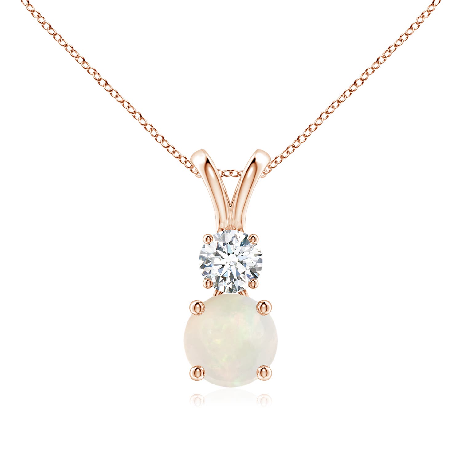 A - Opal / 0.73 CT / 14 KT Rose Gold