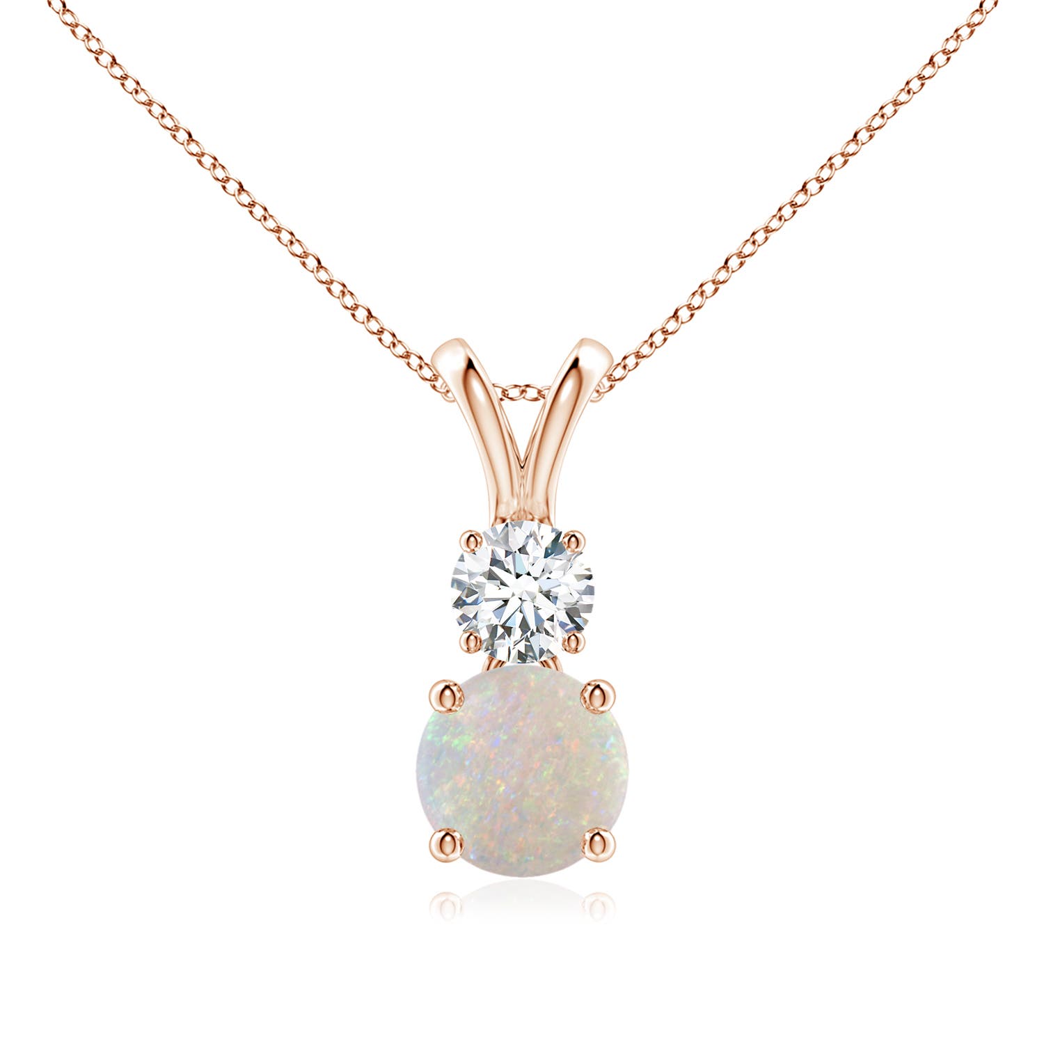 AA - Opal / 0.73 CT / 14 KT Rose Gold