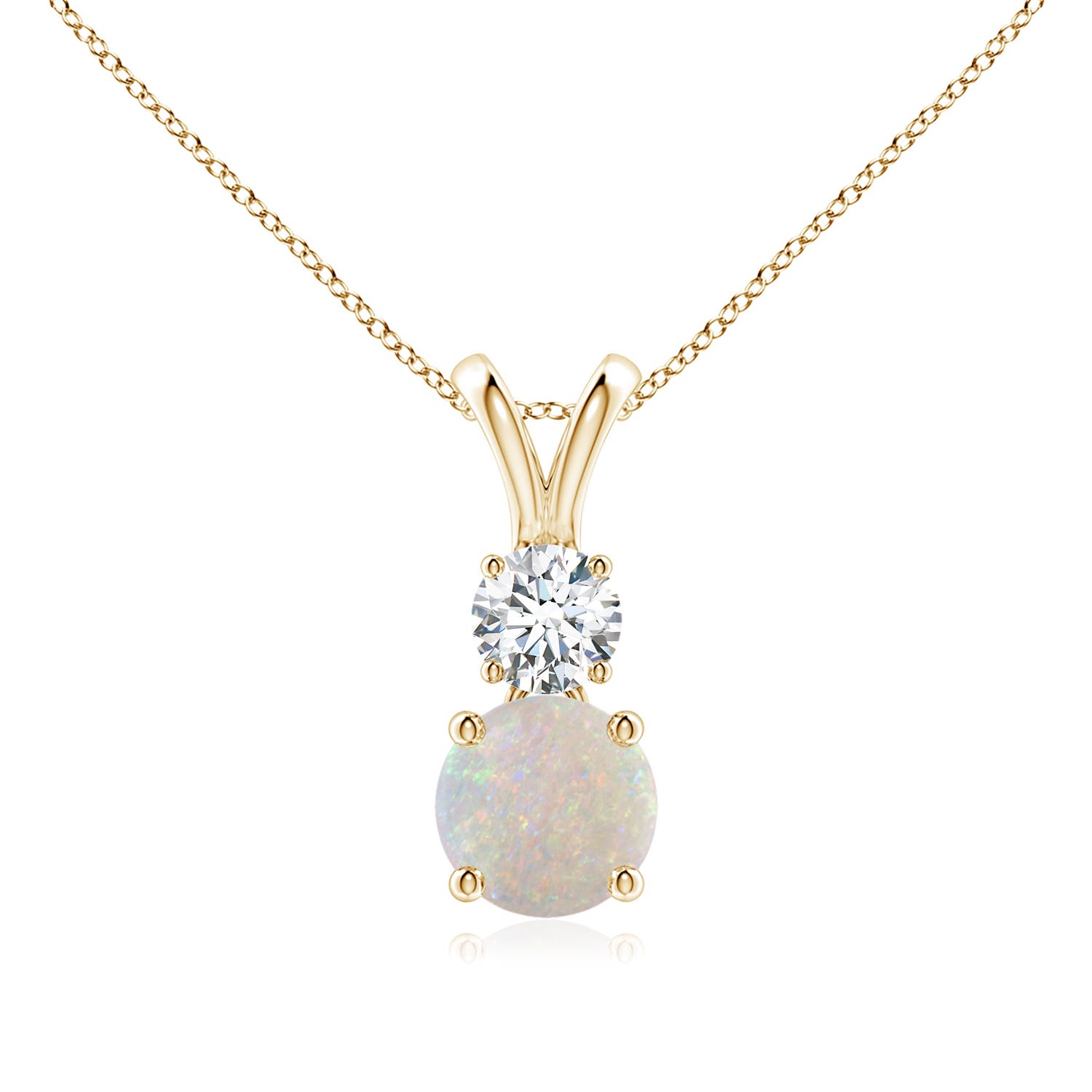 AA - Opal / 0.73 CT / 14 KT Yellow Gold