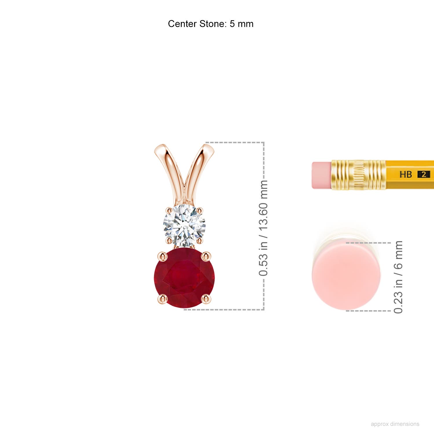 AA - Ruby / 0.76 CT / 14 KT Rose Gold