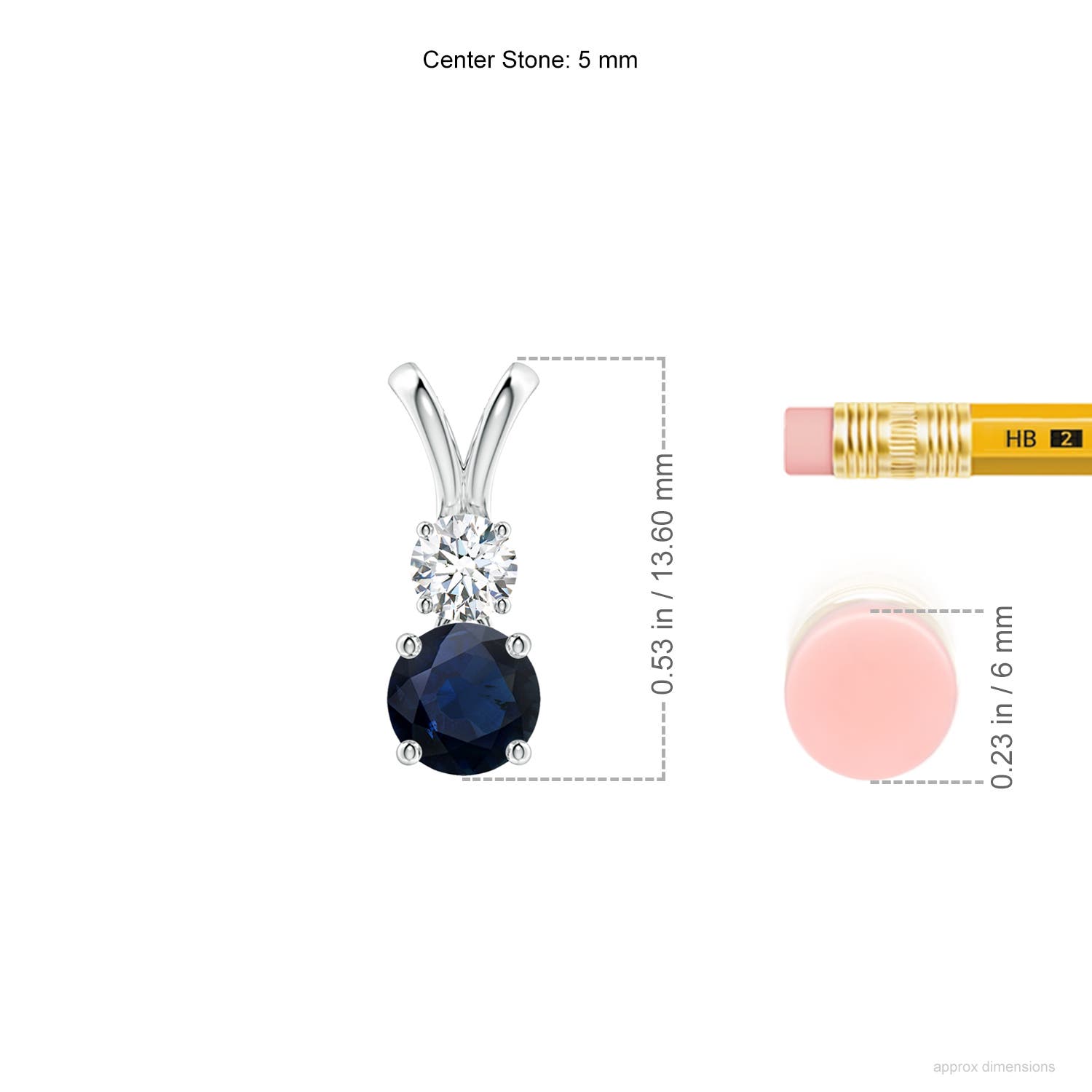 A - Blue Sapphire / 0.76 CT / 14 KT White Gold