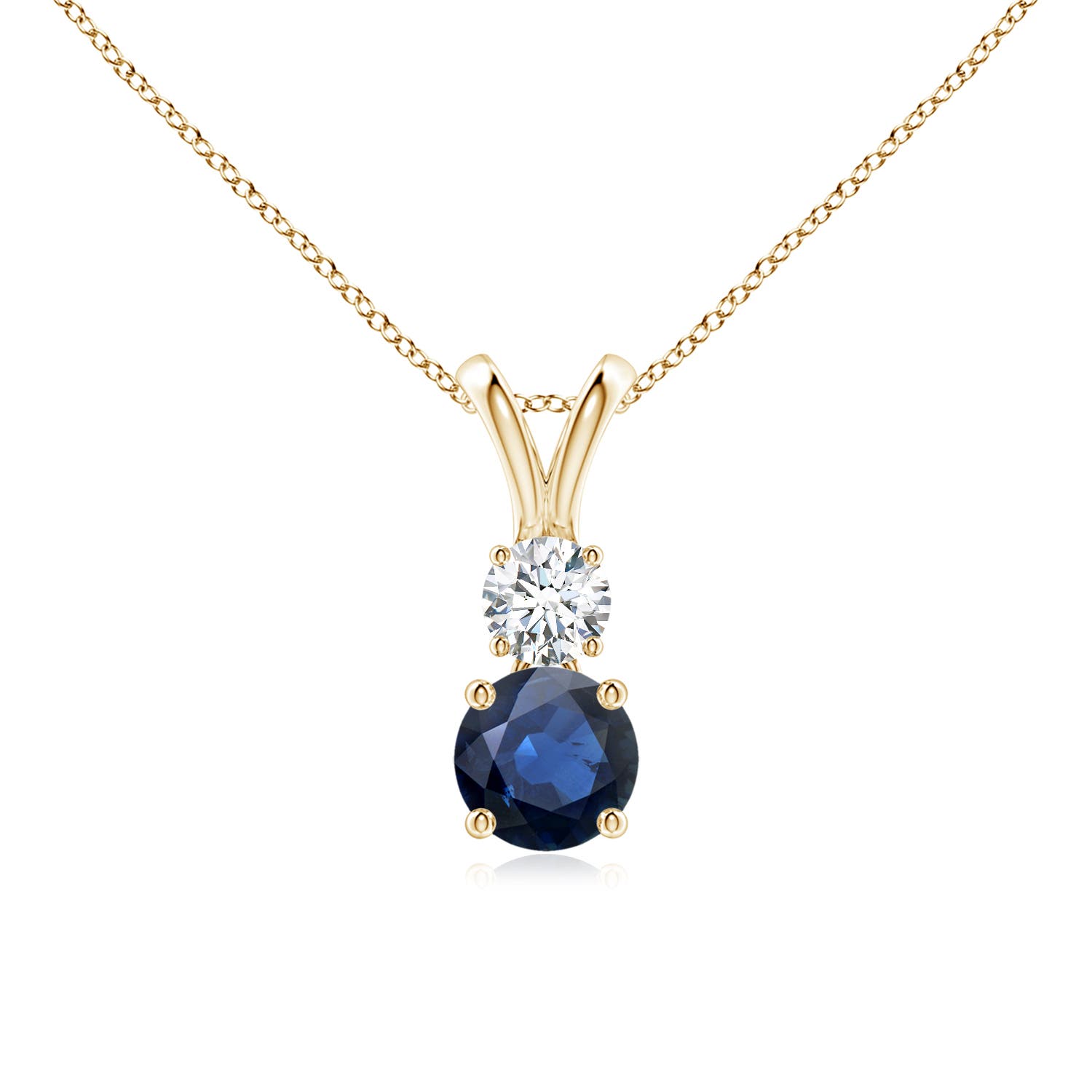 AA - Blue Sapphire / 0.76 CT / 14 KT Yellow Gold