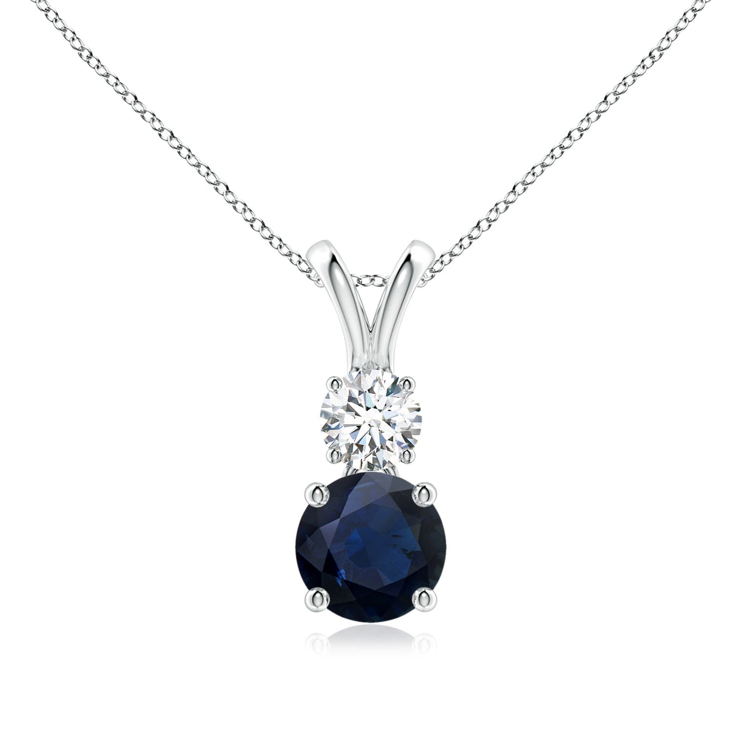 A - Blue Sapphire / 1.23 CT / 14 KT White Gold