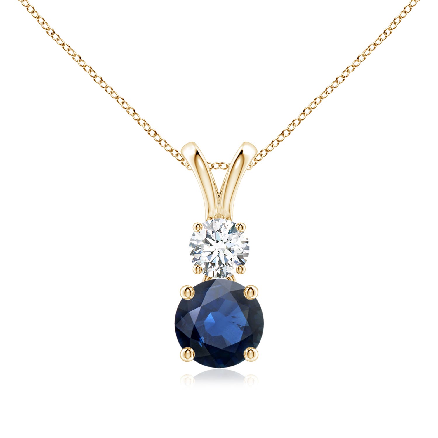 AA - Blue Sapphire / 1.23 CT / 14 KT Yellow Gold