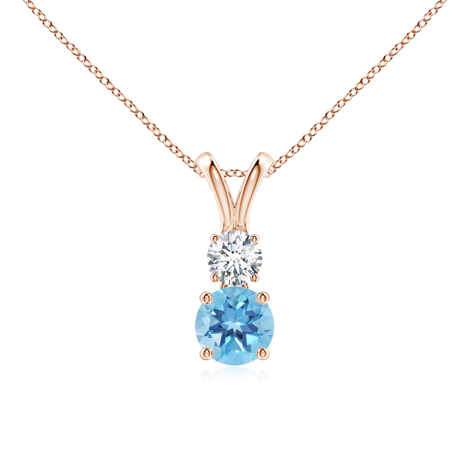 A - Swiss Blue Topaz / 0.76 CT / 14 KT Rose Gold