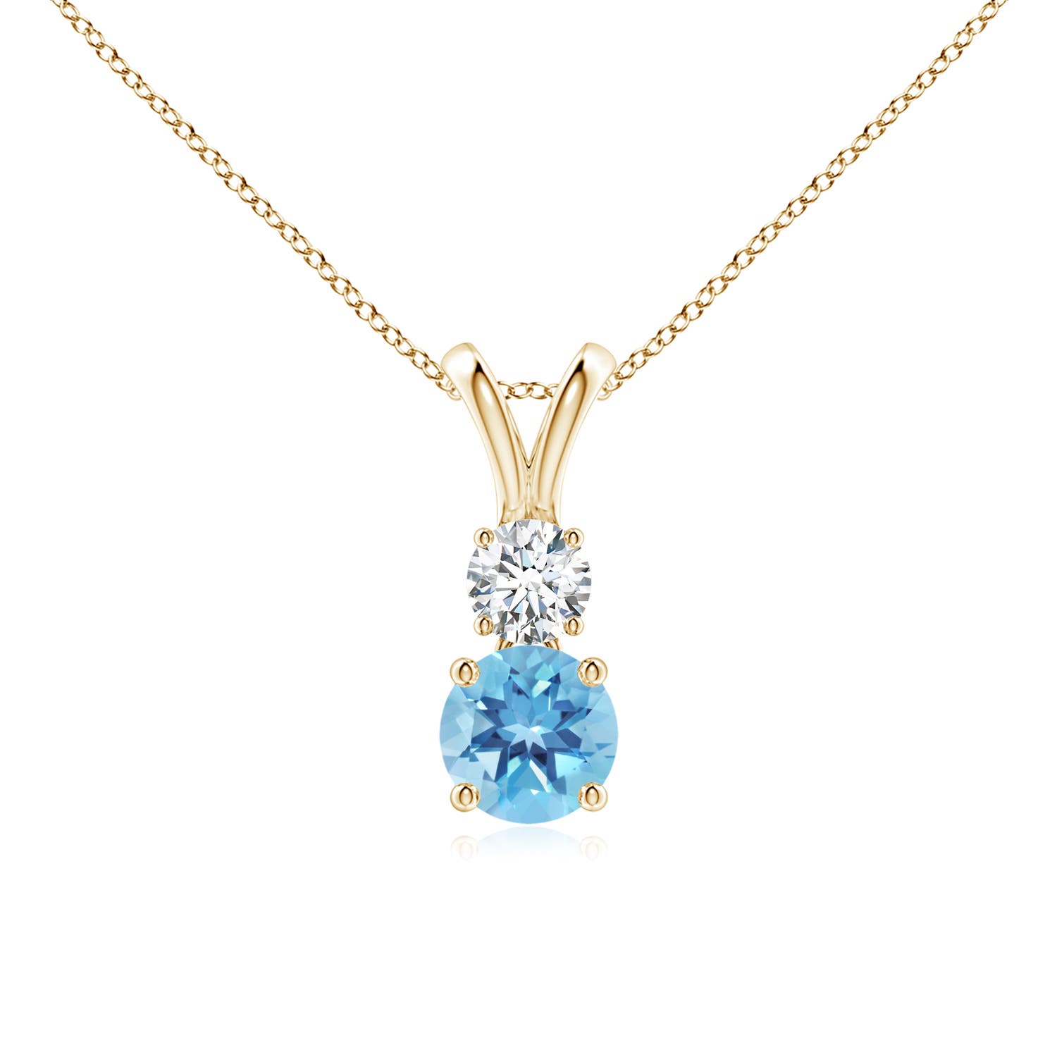 A - Swiss Blue Topaz / 0.76 CT / 14 KT Yellow Gold