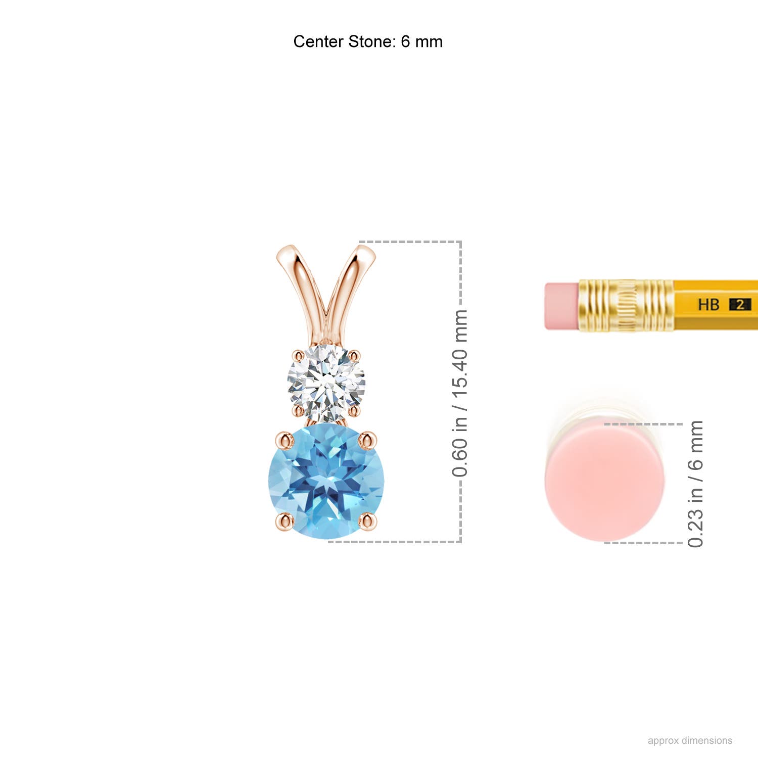 A - Swiss Blue Topaz / 1.18 CT / 14 KT Rose Gold