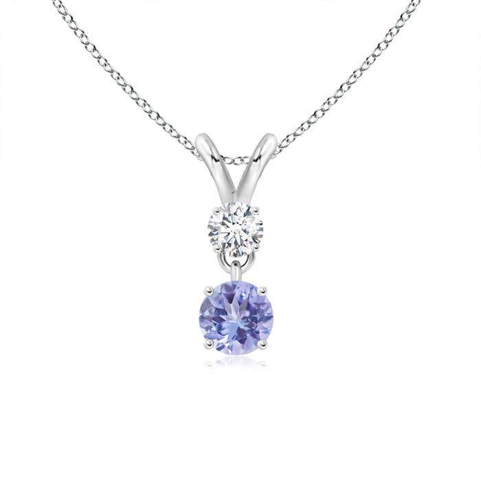 AA - Tanzanite / 0.36 CT / 14 KT White Gold