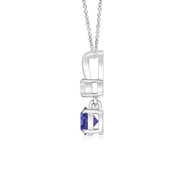 AAA - Tanzanite / 0.36 CT / 14 KT White Gold