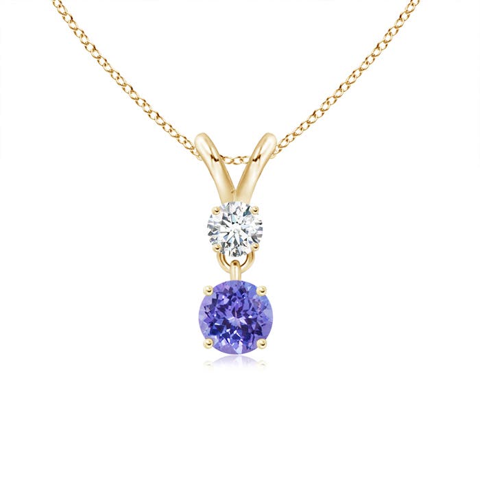 AAA - Tanzanite / 0.36 CT / 14 KT Yellow Gold