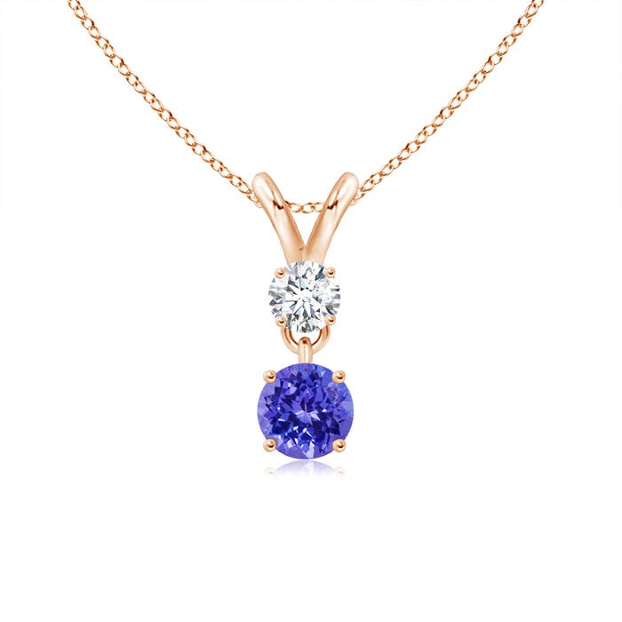 AAAA - Tanzanite / 0.36 CT / 14 KT Rose Gold