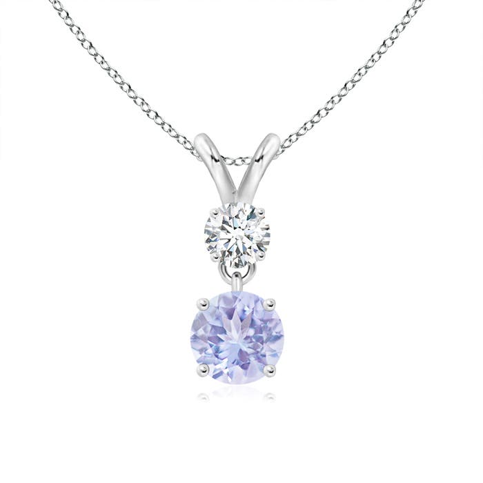 A - Tanzanite / 0.66 CT / 14 KT White Gold