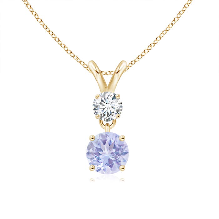 A - Tanzanite / 0.66 CT / 14 KT Yellow Gold