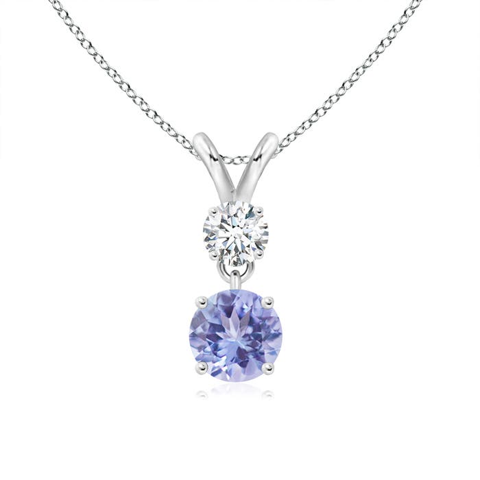 AA - Tanzanite / 0.66 CT / 14 KT White Gold