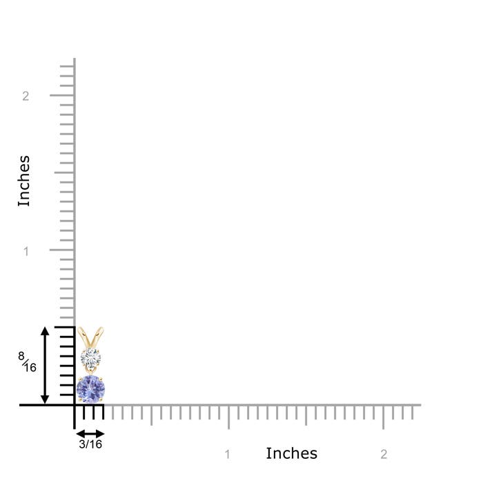 AA - Tanzanite / 0.66 CT / 14 KT Yellow Gold