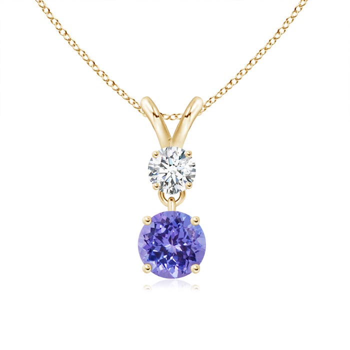 AAA - Tanzanite / 0.66 CT / 14 KT Yellow Gold