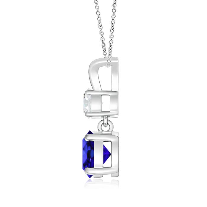 AAA - Tanzanite / 1.13 CT / 14 KT White Gold