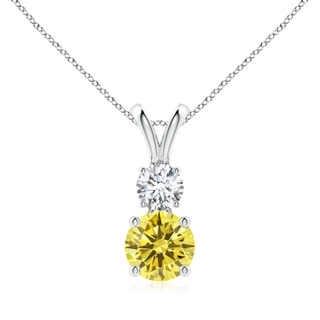 Round Fancy Intense, VS2 Yellow Diamond