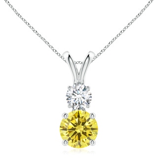 Round Fancy Intense, VS2 Yellow Diamond