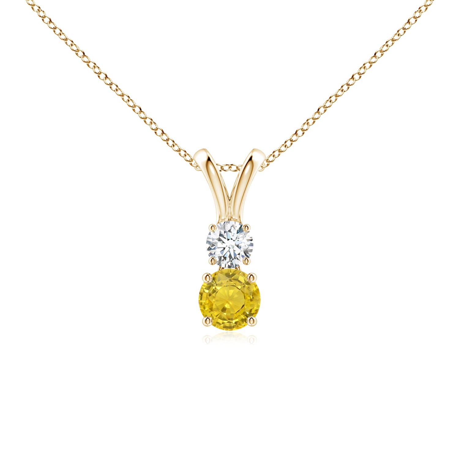 AAA - Yellow Sapphire / 0.38 CT / 14 KT Yellow Gold