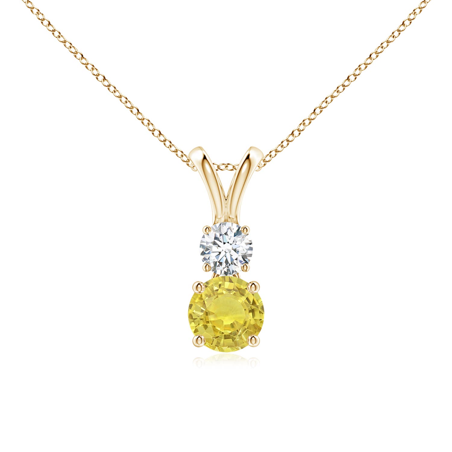 AA - Yellow Sapphire / 0.69 CT / 14 KT Yellow Gold