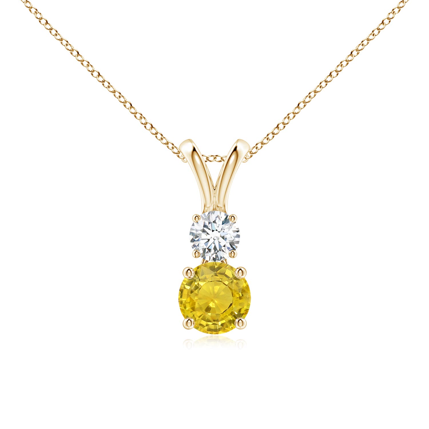 AAA - Yellow Sapphire / 0.69 CT / 14 KT Yellow Gold