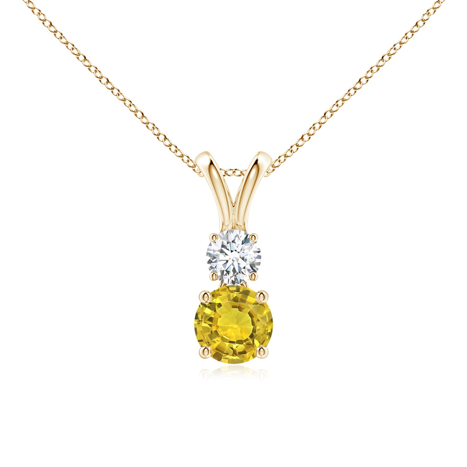 AAAA - Yellow Sapphire / 0.69 CT / 14 KT Yellow Gold